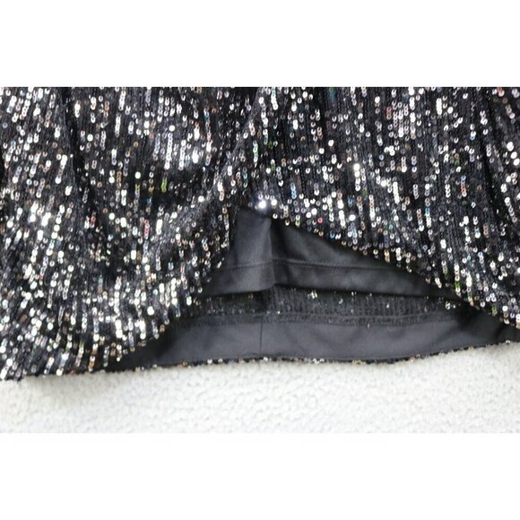 Calvin Klein Faux Wrap All Over Sequins-Size 4-Short Sleeves-Party Dress-Lined - Picture 3 of 12